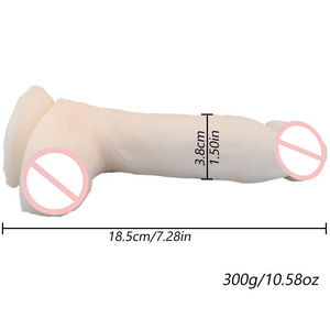 Tic/doise dành cho người lớn nữ mềm hướng dẫn sử dụng Silicone 100% không thấm nước Dương vật giả 265 gam Made in zhejiang cho thủ dâm - Product Image 6