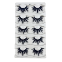 Pestañas Postizas Naturales Largas con Efecto de Extensiones, Curvatura C, Negras, de Visón Sintético, 3D, Ligeras y Voluminosas