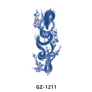 Tatuajes de Dragón Realistas y Sensuales para Hombres, Mujeres y Adultos, para Piernas, Brazos y Medios Brazos, Pegatinas de Tatuajes Falsos Semipermanentes - Product Image 3