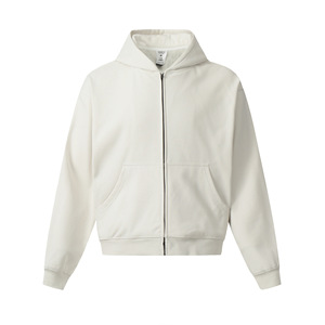 Sudadera con capucha y cremallera para <span class=keywords><strong>hombre</strong></span>, de algodón grueso, forro polar francés, talla grande, personalizada - Product Image 6