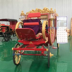 2026 Calèche Électrique de Luxe de Haute Qualité, Rouge, Style Royal Riche Classique Rétro, pour Mariage et Visites Touristiques - Product Image 5