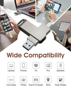 1TB OTG dung lượng lớn kim loại Pendrive với loại C + Giao diện <span class=keywords><strong>USB</strong></span> 8GB 16GB 32GB 64GB 128GB 256GB 512GB USB2.0 USB3.0 - Product Image 4