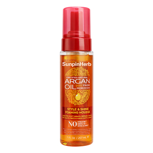 Mousse Coiffante Légère à l'Huile d'Argan Bio pour Cheveux Bouclés – Fixation Forte, Définition des Boucles, Brillance, Anti-Frisottis, Non Testée sur les Animaux, Hydratante - Product Image 1