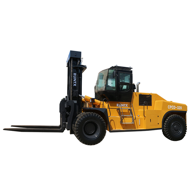 Runtx marka çatal 20 ton 25 ton 30 ton kapasiteli forklift tüm arazi fork lift ile 500mm yerden yükseklik