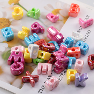 Perles alphabétiques en acrylique Reviright modèle G, revêtement UV, couleurs mélangées, pour stylos, en vrac, perles tendance - Product Image 6