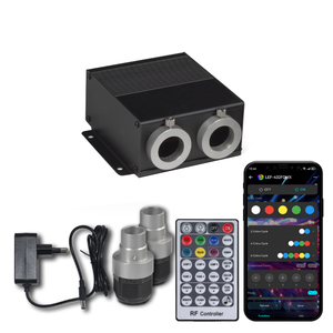 Motor de Luz de Fibra Óptica RGBW con Control por APP, Iluminadores LED Profesionales DMX512 Maestro-Esclavo, Resistentes al Agua para Proyección de Estrellas - Product Image 1