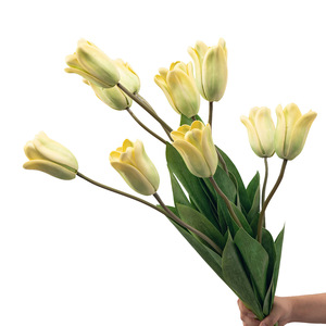 Tulipán Flores artificiales Boda Decoración del hogar <span class=keywords><strong>Flor</strong></span> artificial Tulipán Ramo Fiesta Boda Decoraciones - Product Image 5