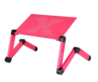 Support de table pliable en aluminium réglable pour ordinateur portable, ordinateur portable, refroidissement, bureau, plateau extensible