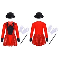Costume de danse lyrique pour filles de 4 à 14 ans, ensemble de costumes de magicien, ensembles de justaucorps pour cosplay, déguisement, performance, fête à thème, jeu de rôle
