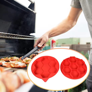 Moule à hamburgers hexagonal à 7 compartiments, antiadhésif, pour usage domestique, congelable, idéal pour portionner et conserver la viande hachée - Product Image 3