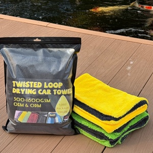 Toalla de Microfibra Ultra Absorbente de 1200 GMS con Bucle Trenzado para Secado de Autos - Product Image 1