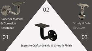 Fabrication en Chine, design moderne, accessoires de main courante, acier inoxydable satiné, supports de balustrade pour rampes de balcon en <span class=keywords><strong>verre</strong></span> - Product Image 3