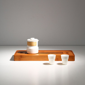 Goodbye Bamboo <b>Tea</b> <b>Tray</b> With Lid Portable Gongfu <b>Tea</b> Set For Home Use Large Capacity Flat Design - Product Image 1