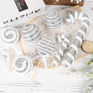 Set di Palline Decorative Natalizie in Schiuma di Alta Qualità, Bastoncini, <span class=keywords><strong>Caramelle</strong></span>, Lecca-lecca e Fiocchi <span class=keywords><strong>per</strong></span> Decorazioni Albero di <span class=keywords><strong>Natale</strong></span> - Product Image 4