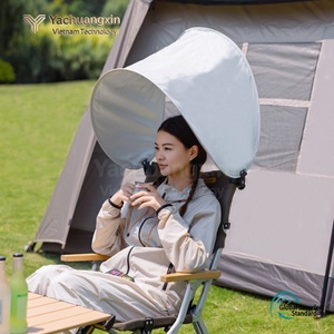 Silla Plegable para Camping con Toldo Parasol de 58x120cm, Tela Oxford, Asiento Portátil para Playa y Exteriores con Bolsa de Transporte, Uso en Todas las Estaciones - Product Image 5