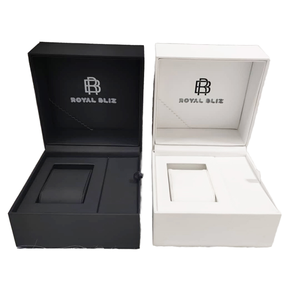 Wholesale Custom Logo Gold Foil Stamping Recyclable Square Leather Watch <b>Display</b> <b>Box</b> Fast Delivery - Product Image 1