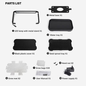 Customized Indoor Home Garden Hydroponic <strong>Microgreen</strong> Growing System Kit with Hanging Trays Full-Spectrum Lighting - Product Image 5