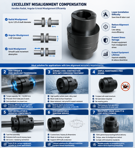 Acoplamiento Rígido Deslizante en Forma de Sl de Acero de Alta Calidad para Transmisión <span class=keywords><strong>Radial</strong></span>, Personalizable OEM para Imprentas - Product Image 5