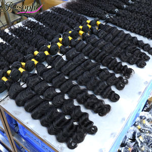 Proveedor de Cabello Virgen con Ondas Profundas Sueltas, de 10 a 30 Pulgadas, Grado 12A, Trama de Cabello 100% Humano, Color Negro Natural - Product Image 2