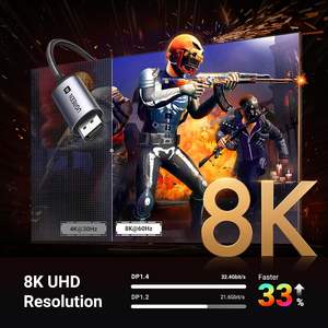 UGREEN <span class=keywords><strong>Cable</strong></span> <span class=keywords><strong>USB</strong></span> <span class=keywords><strong>C</strong></span> a <span class=keywords><strong>DisplayPort</strong></span> 1,4 8K @ 60Hz 4K @ 240Hz Thunderbolt 4/3 a <span class=keywords><strong>DisplayPort</strong></span> <span class=keywords><strong>Cable</strong></span> <span class=keywords><strong>USB</strong></span> <span class=keywords><strong>C</strong></span> a DP 1,4 32,4 Gbps Alu Trenzado - Product Image 2