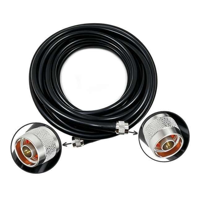 WARSK Factory Supply LMR400 Coaxial Cable with N Type Male to N Male Connector RF Wifi Antenna Extension Insulated with PTFE