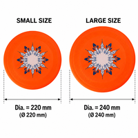 Disque volant pour chien TPU classique et moderne, orange fluorescent, 220/240 mm, jouet interactif pour chien