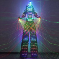 Costume de robot à écran LED, vêtements lumineux, échasses, costume de danse pour spectacle de scène en boîte de nuit, casque, gants laser