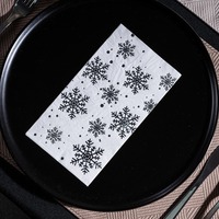 Vente en gros de serviettes en papier imprimées avec logo personnalisé Serviettes pour le dîner et le cocktail Élégante serviette en papier tissu avec feuille d'or