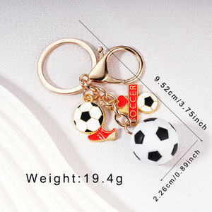 Uionen Fashion <b>Backpack</b> Accessory with Oil Droplets <b>Mini</b> Football Keychain Sports Enthusiast Accessory - Product Image 2