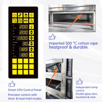 Horno de Plataforma Portátil Eléctrico Industrial Comercial de Acero Inoxidable - Control Digital Automático 380V Nuevo Equipo de Panadería de Alto Rendimiento