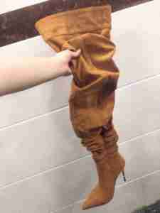 Bottes en jean pour femme, plateforme, style western, hauteur au-dessus du genou, collection automne 2024 - Product Image 6