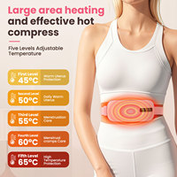 Plaque Chauffante Menstruelle Électrique Sans Fil, Masseur Utérin Chaud pour Femmes, Soulage les Douleurs Abdominales et Lombaires, Compresse Chaude pour l'Abdomen
