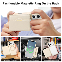 Étui de téléphone en cuir microfibre de luxe personnalisé pour iPhone 16 avec porte-cartes, fermeture magnétique, protection antichoc 360°, estampage à chaud