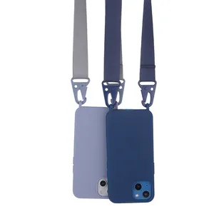 Detachable Silicone Crossbody Lanyard Strap Necklace phone case with strap For Iphone 13 12 11 Pro