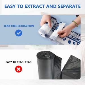 Bolsas de Basura Huamaohengchun de 13 Galones, con Cordón, a Prueba de Fugas, de LDPE, con Asas Largas, Control de Olores, Resistentes a Desgarros, Coloridas, Paquete de 80 - Product Image 4
