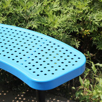 Mesa de pícnic redonda de metal para discapacitados comercial al aire libre con Banco Muebles de Jardín mesa de comedor de acero mesa de centro de patio exterior