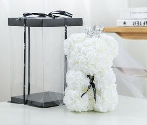 Orsetto di <span class=keywords><strong>Rose</strong></span> con Corona per San Valentino, Uso Interno ed Esterno, Fiori e Piante Decorative - Product Image 3