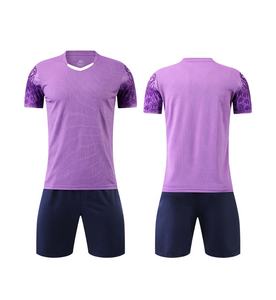 ชุดเสื้อฟุตบอลแบบกำหนดเอง ชุดกีฬาฟุตบอลชาย ผ้าโพลีเอสเตอร์ 100% ชุดฟุตบอลเปล่า เสื้อฟุตบอล - Product Image 3