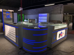 Modern <strong>Mobile</strong> <strong>Phone</strong> Repair Station Glass Wooden <strong>Phone</strong> <strong>Case</strong> Kiosk Retail Cellphone Accessories <strong>Display</strong> <strong>Shelf</strong> Kiosks - Product Image 4