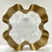 Tazones de Plástico PET Dorados en Forma de Gota, Transparentes, para Servir Aperitivos en el Hogar, la Oficina, Fiestas y Festivales