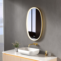 Espejo de Pared Inteligente con Iluminación LED para Salón de Belleza, Diseño Gráfico Moderno y Lujoso, Antivaho, para Uso en Hoteles, Apartamentos y Villas