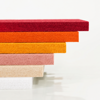 Panneaux muraux acoustiques en PET sur mesure, insonorisants, ignifuges, en feutre de fibre de polyester pour bureau, certifiés CE GRS