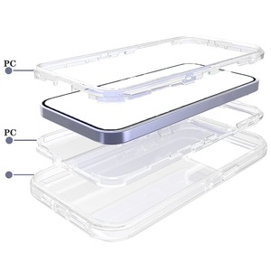 3 trong 1 thăng hoa trường hợp điện thoại tùy chỉnh in ấn TPU + PC trường hợp điện thoại thăng hoa bán buôn 2D thăng hoa trống trường hợp điện thoại - Product Image 6