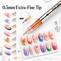 Ensemble de stylos marqueurs pour nail art à pointe extra fine, 6 à 24 couleurs, pour la création de motifs d'ongles DIY, pour salon et usage domestique