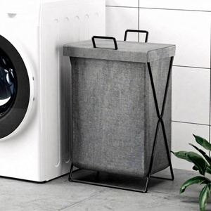 Bathroom Dirty Clothes Basket Storage Basket for Bathroom Modern Design Laundry Basket Modern Bathroom Folding Basket Non-Woven - Product Image 1