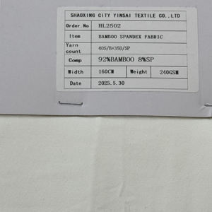 100% 유기농 대나무 싱글 저지 원단 봄 여름 중형 대나무 스판덱스 싱글 저지 니트 의류 원단 - Product Image 5