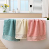 Cotton Soft Absorbent Quick-dry Embroidered Solid Color 35*75 70*140 Home Use Towel Bath Towel Set