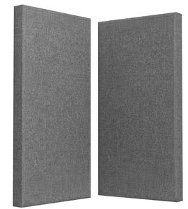 Panneaux acoustiques en fibre <span class=keywords><strong>de</strong></span> verre enveloppés <span class=keywords><strong>de</strong></span> tissu noir/gris pour réduire l'écho/la réverbération, panneaux acoustiques en tissu pour studio, cinéma, église - Product Image 4