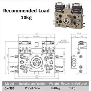 Sostitutore Rapido Pneumatico per Robot, Disco Quadrato per Scambio Utensili, Struttura di Bloccaggio Stabile per Robot Articolati EOAT, Stampaggio a Iniezione - Product Image 3