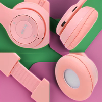 Headphone Nirkabel TWS Mini Model Telinga Kucing untuk Olahraga, Lari, dan Gaming, Headset P47 Termurah dengan Lampu